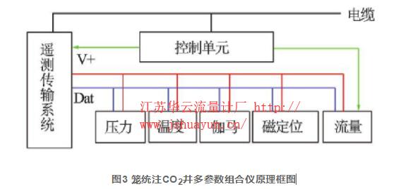 圖3 籠統注CO2井多參數組合儀原理框圖