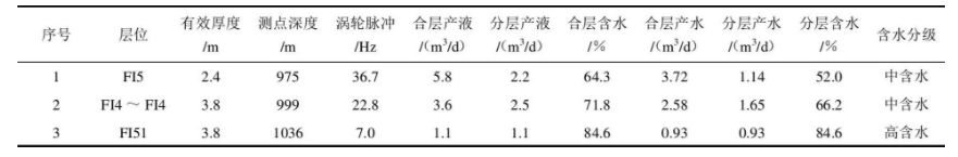 表2 產液剖面分層測試找水成果表